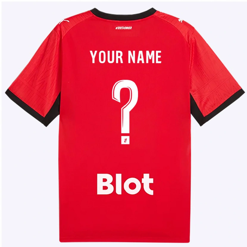 Danxen Mænd Dit Navn #0 Rød Sort Hvid Hjemmebane Spillertrøjer 2026/27 Trøje T-Shirt