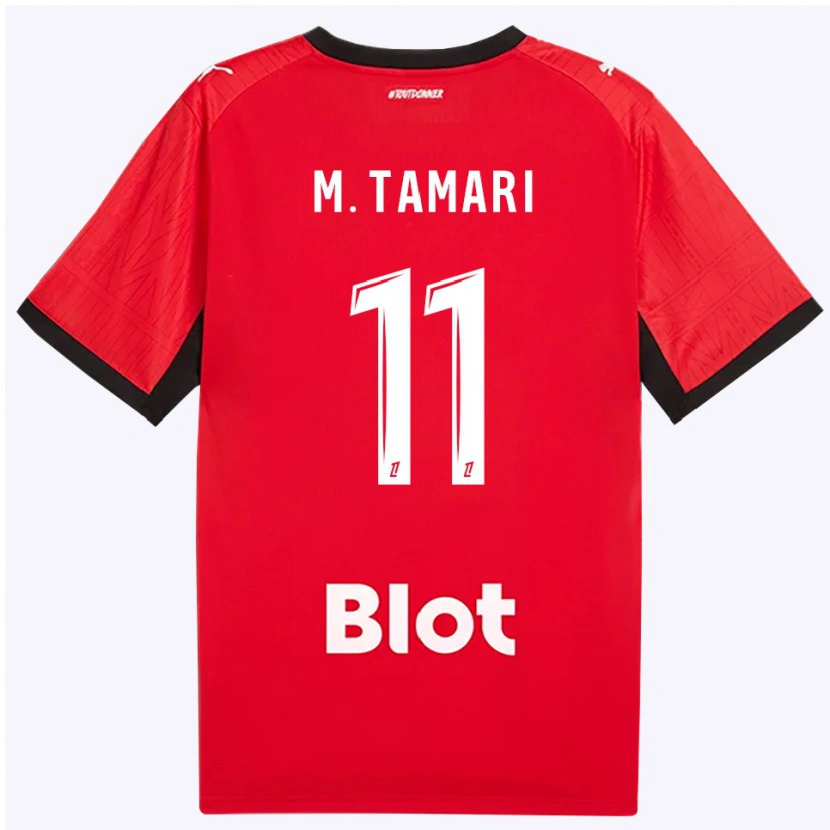 Danxen Mænd Mousa Al-Tamari #11 Rød Sort Hvid Hjemmebane Spillertrøjer 2026/27 Trøje T-Shirt