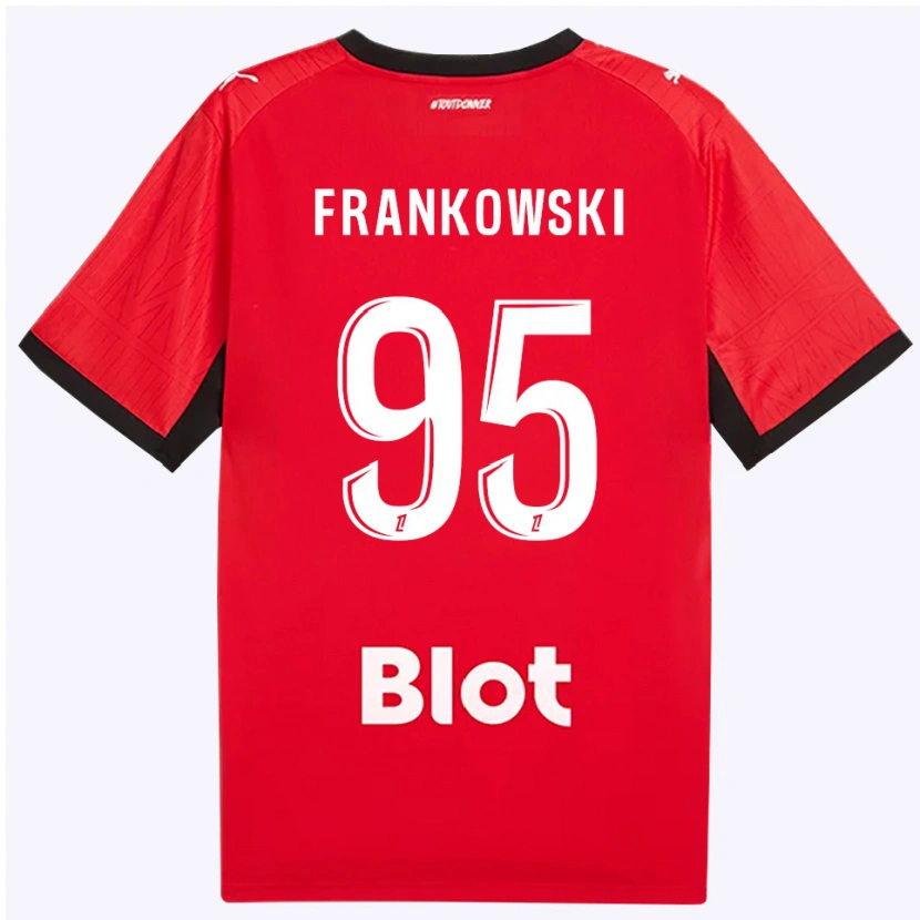 Danxen Mænd Przemyslaw Frankowski #95 Rød Sort Hvid Hjemmebane Spillertrøjer 2026/27 Trøje T-Shirt