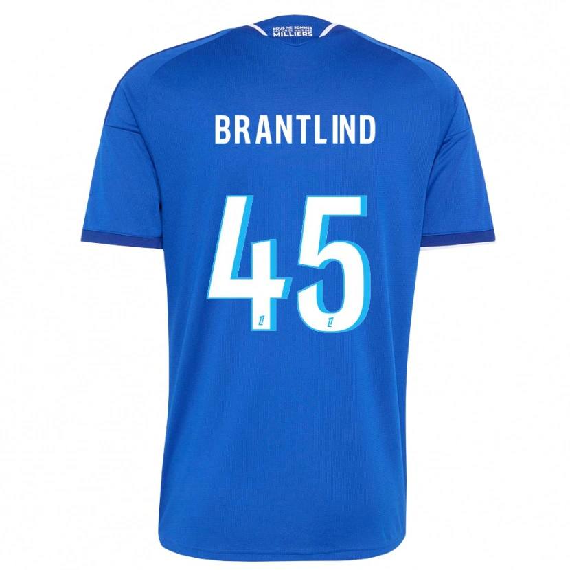 Danxen Mænd Benjamin Brantlind #45 Kongeblå Hvid Hjemmebane Spillertrøjer 2026/27 Trøje T-Shirt