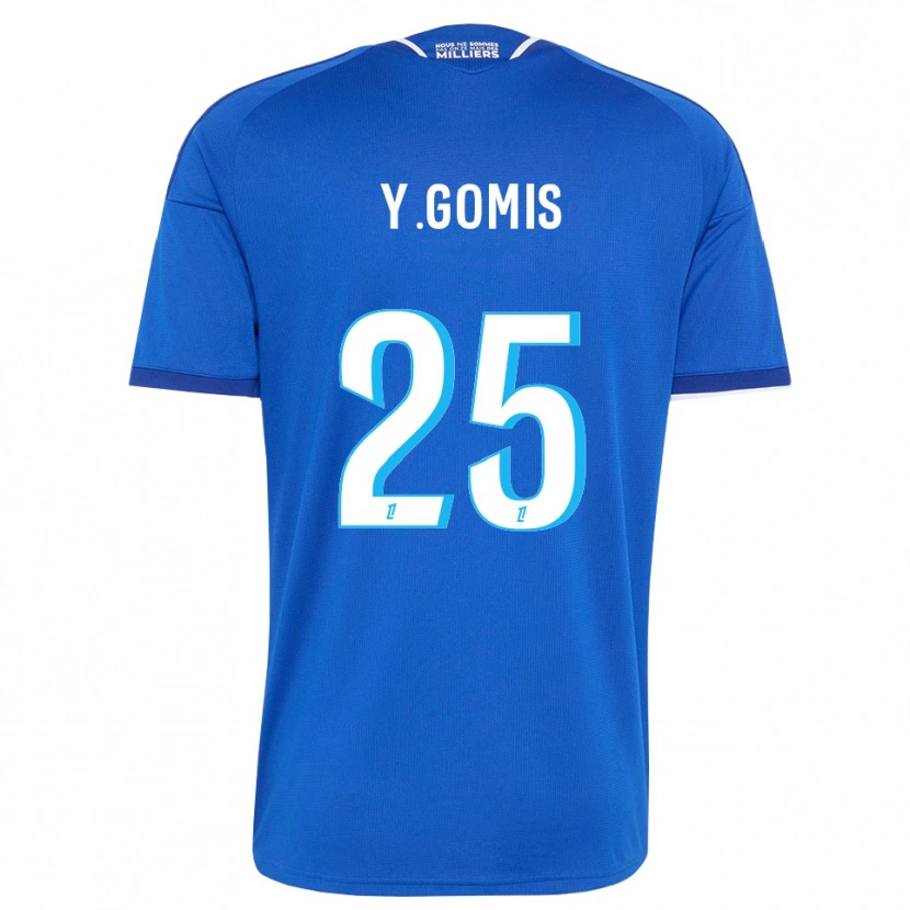 Danxen Mænd Yoni Gomis #25 Kongeblå Hvid Hjemmebane Spillertrøjer 2026/27 Trøje T-Shirt
