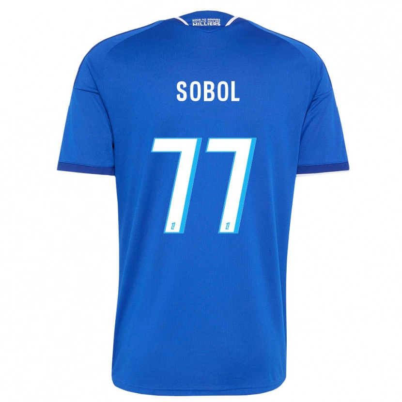 Danxen Mænd Eduard Sobol #77 Kongeblå Hvid Hjemmebane Spillertrøjer 2026/27 Trøje T-Shirt