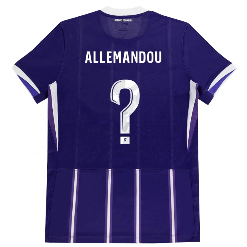 Danxen Mænd Teddy Allemandou #0 Lilla Hvid Hjemmebane Spillertrøjer 2026/27 Trøje T-Shirt