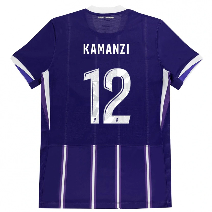 Danxen Mænd Warren Kamanzi #12 Lilla Hvid Hjemmebane Spillertrøjer 2026/27 Trøje T-Shirt