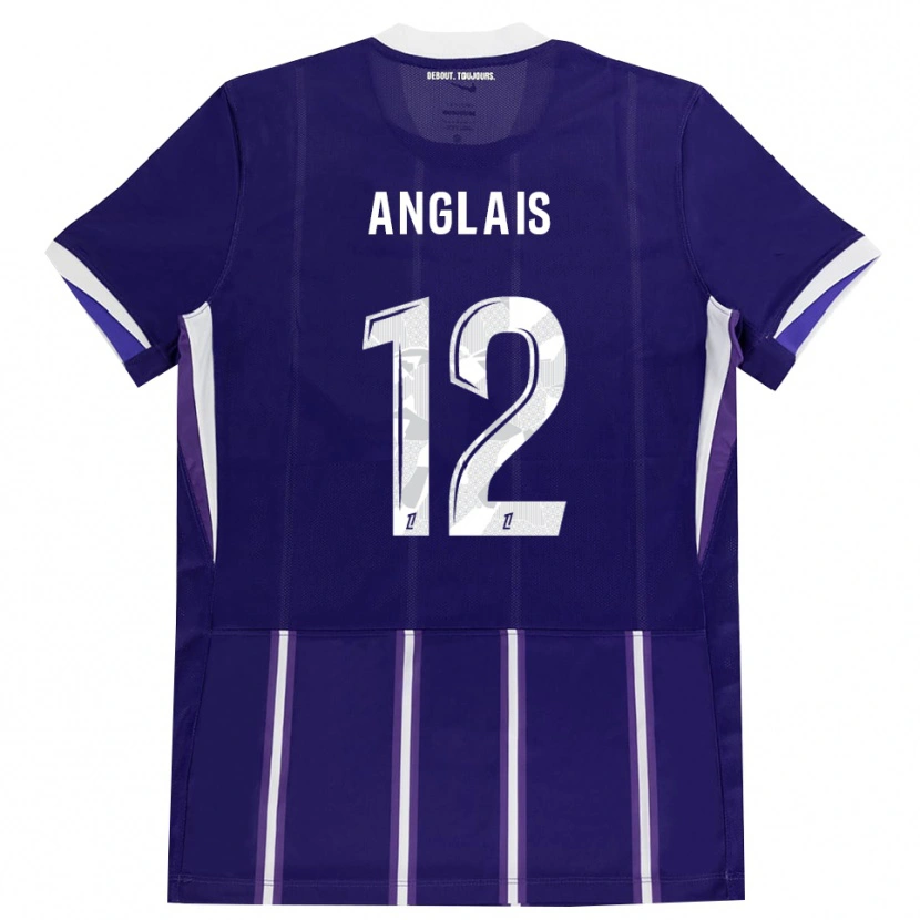 Danxen Mænd Anaëlle Anglais #12 Lilla Hvid Hjemmebane Spillertrøjer 2026/27 Trøje T-Shirt