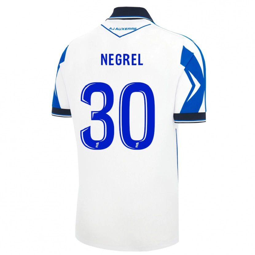 Danxen Mænd Tom Negrel #30 Sort Hvid Blå Hjemmebane Spillertrøjer 2026/27 Trøje T-Shirt