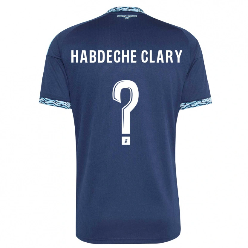 Danxen Mænd Yanis Habdeche Clary #0 Stålblå Hvid Hjemmebane Spillertrøjer 2026/27 Trøje T-Shirt