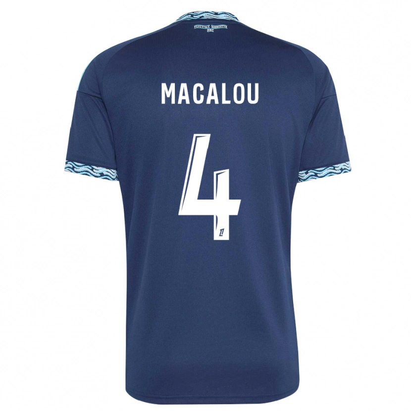 Danxen Mænd Seydou Macalou #4 Stålblå Hvid Hjemmebane Spillertrøjer 2026/27 Trøje T-Shirt