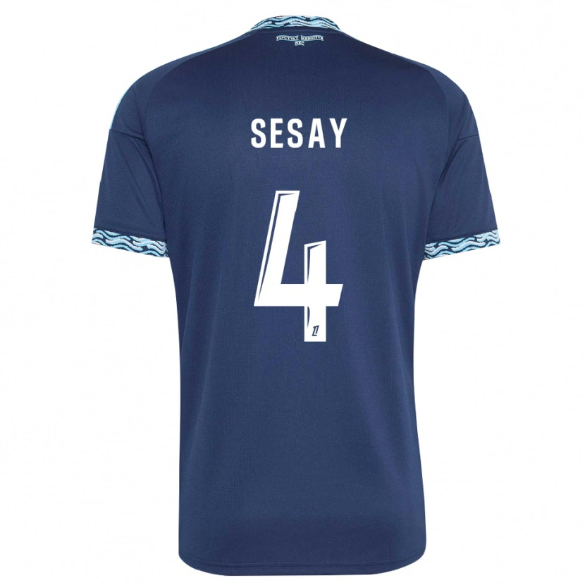 Danxen Mænd Mohamed Sesay #4 Stålblå Hvid Hjemmebane Spillertrøjer 2026/27 Trøje T-Shirt
