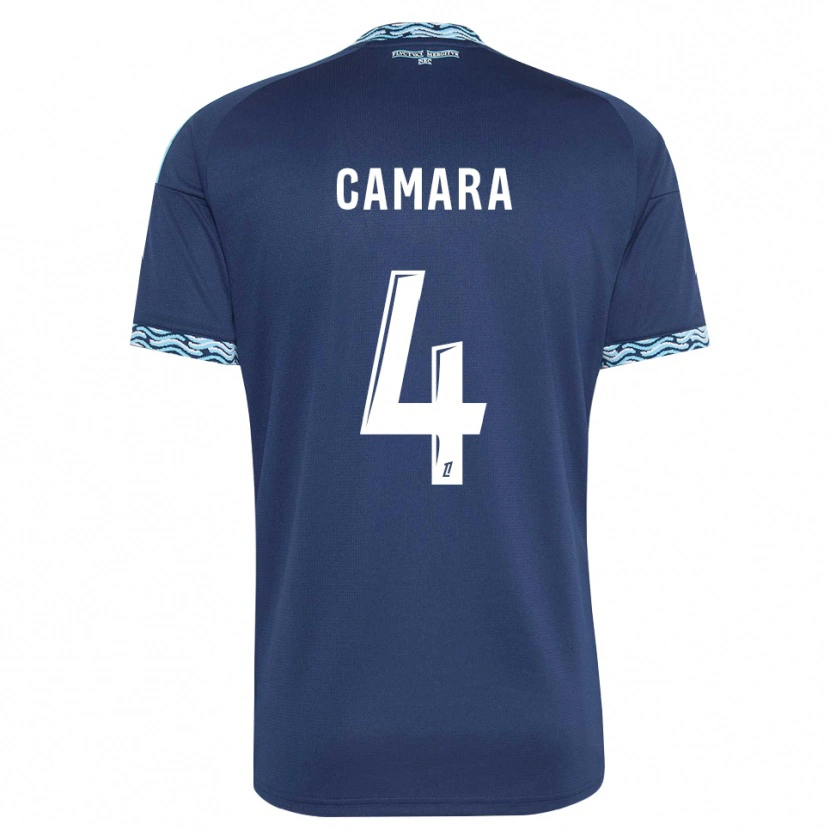 Danxen Mænd Alseny Camara #4 Stålblå Hvid Hjemmebane Spillertrøjer 2026/27 Trøje T-Shirt