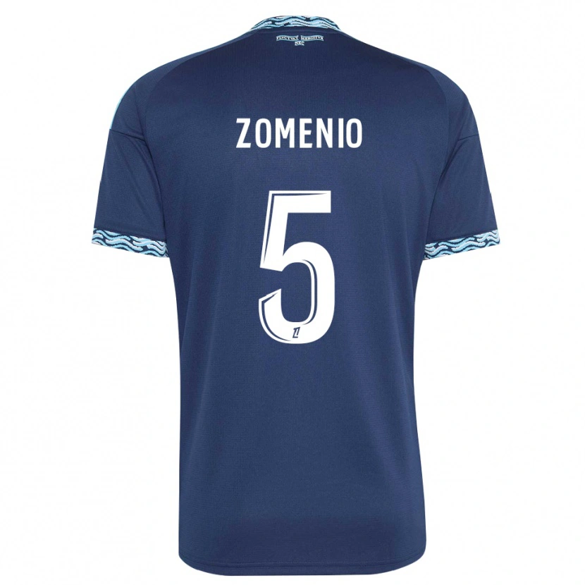 Danxen Mænd Paco Zomenio #5 Stålblå Hvid Hjemmebane Spillertrøjer 2026/27 Trøje T-Shirt