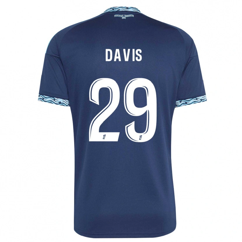 Danxen Mænd Deja Davis #29 Stålblå Hvid Hjemmebane Spillertrøjer 2026/27 Trøje T-Shirt