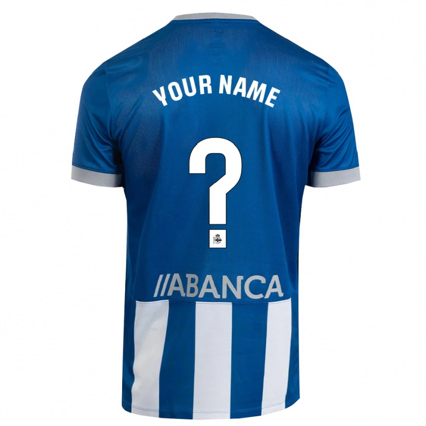 Danxen Mænd Dit Navn #0 Blå Grå Hvid Hjemmebane Spillertrøjer 2026/27 Trøje T-Shirt