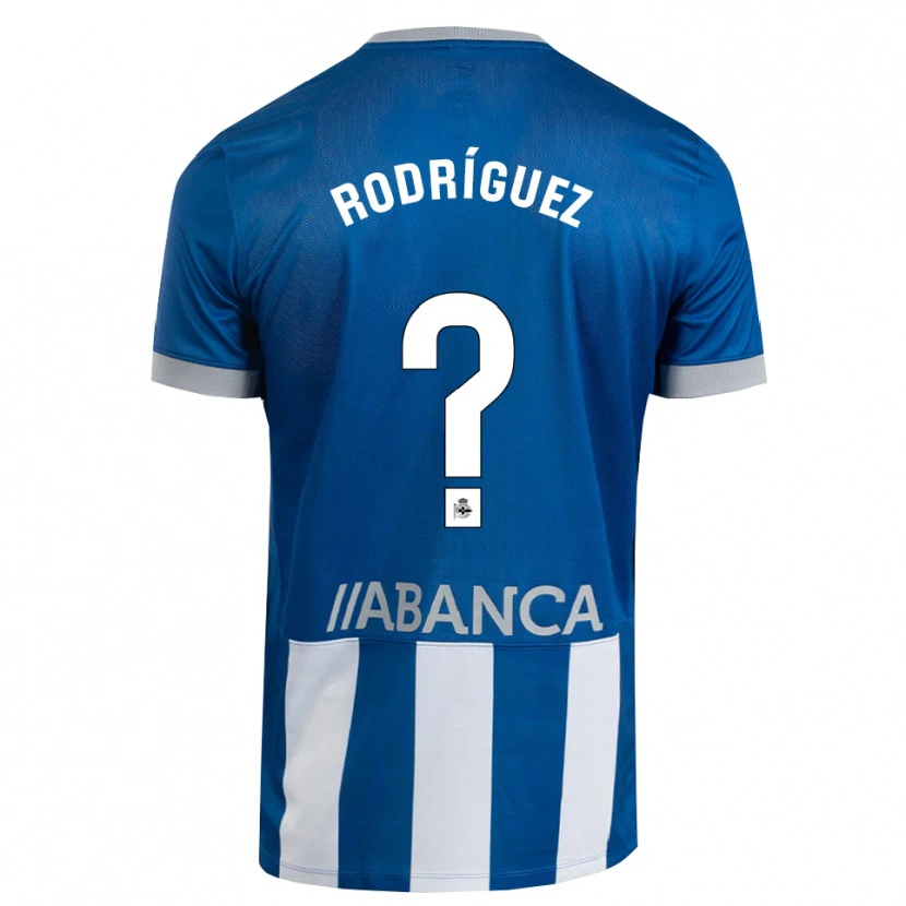 Danxen Mænd Carlos Rodríguez #0 Blå Grå Hvid Hjemmebane Spillertrøjer 2026/27 Trøje T-Shirt