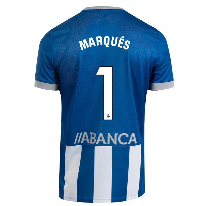 Danxen Mænd Álex Marqués #1 Blå Grå Hvid Hjemmebane Spillertrøjer 2026/27 Trøje T-Shirt