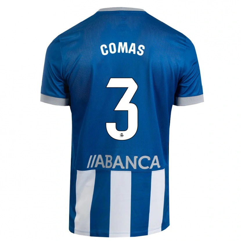 Danxen Mænd Arnau Comas #3 Blå Grå Hvid Hjemmebane Spillertrøjer 2026/27 Trøje T-Shirt