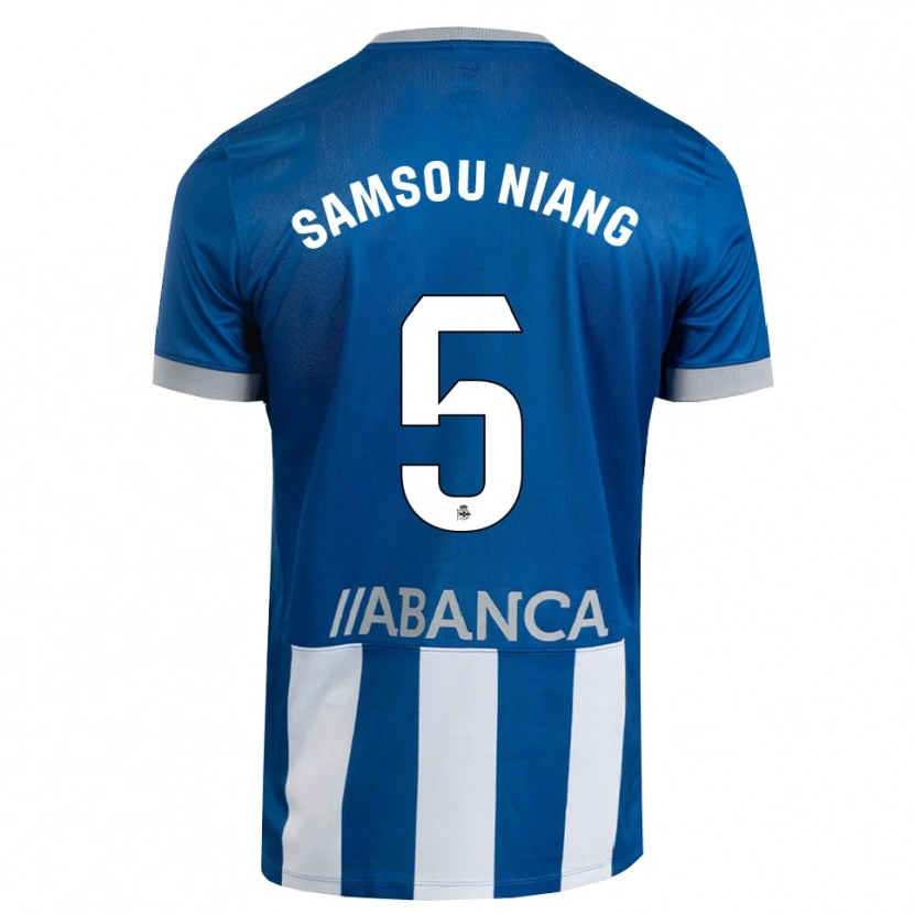 Danxen Mænd Papa Samsou Niang #5 Blå Grå Hvid Hjemmebane Spillertrøjer 2026/27 Trøje T-Shirt