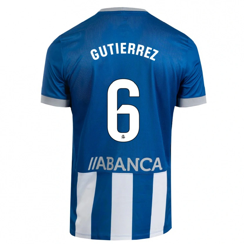 Danxen Mænd Paula Gutiérrez #6 Blå Grå Hvid Hjemmebane Spillertrøjer 2026/27 Trøje T-Shirt