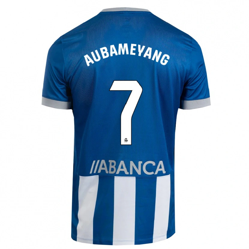 Danxen Mænd Pierre-Emerick Aubameyang #7 Blå Grå Hvid Hjemmebane Spillertrøjer 2026/27 Trøje T-Shirt