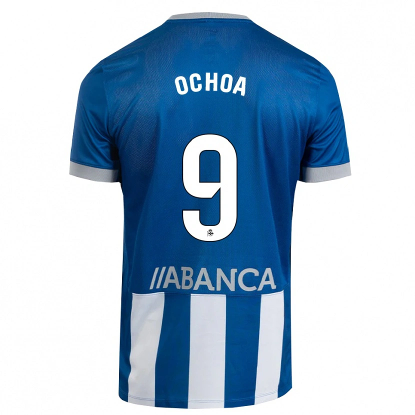 Danxen Mænd Martín Ochoa #9 Blå Grå Hvid Hjemmebane Spillertrøjer 2026/27 Trøje T-Shirt