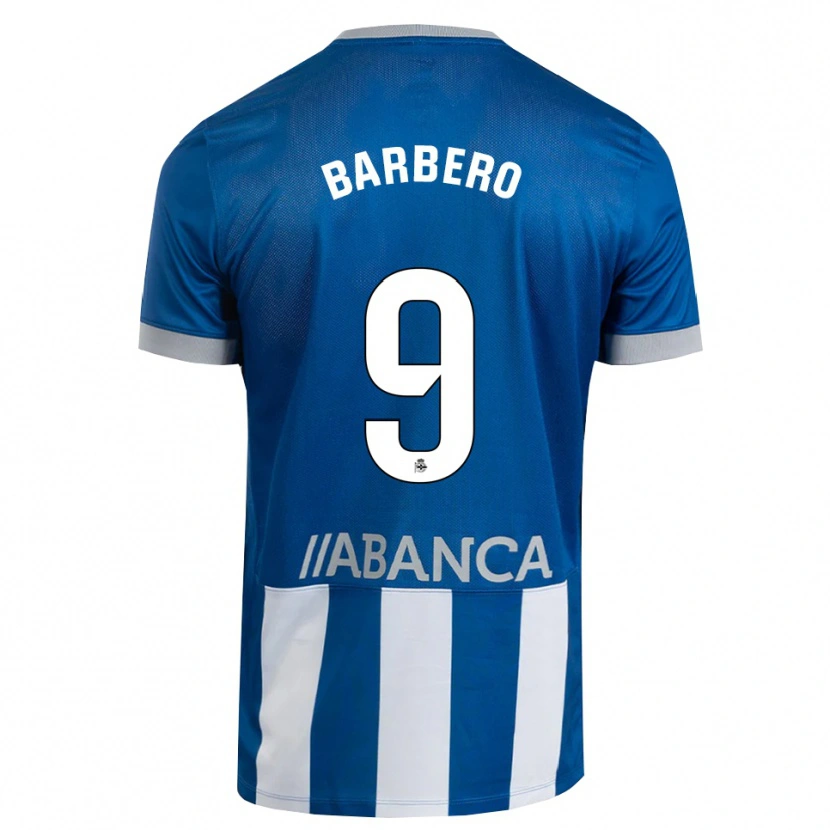 Danxen Mænd Iván Barbero #9 Blå Grå Hvid Hjemmebane Spillertrøjer 2026/27 Trøje T-Shirt