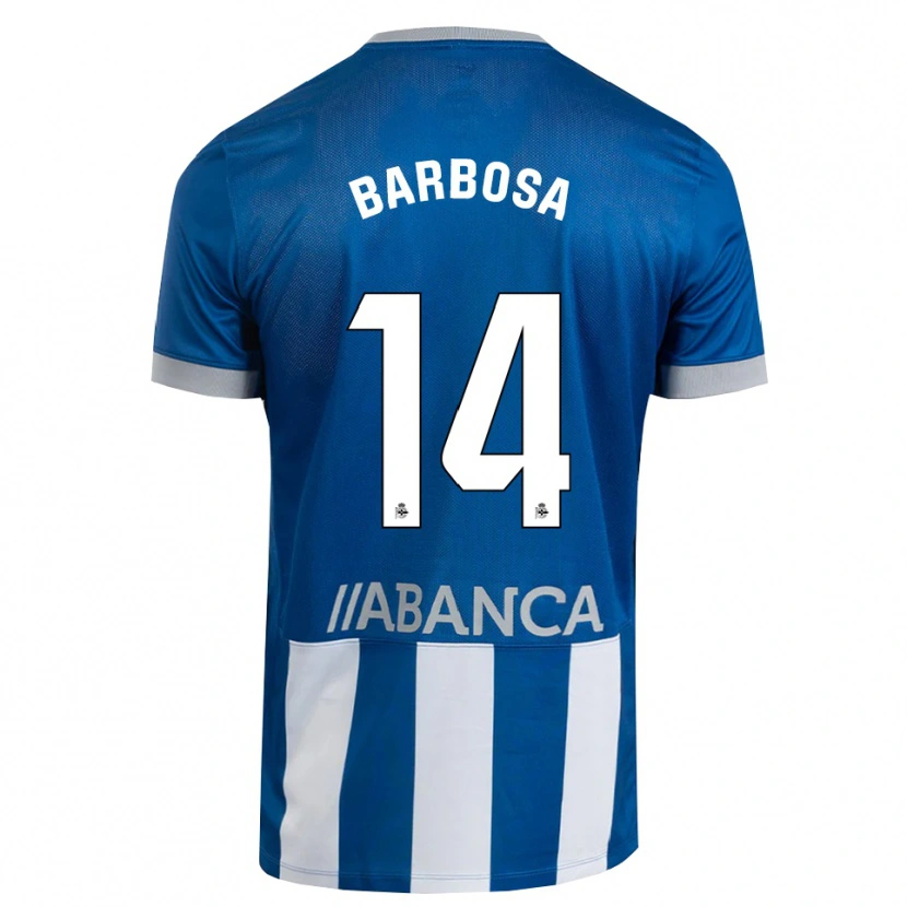 Danxen Mænd Justino Barbosa #14 Blå Grå Hvid Hjemmebane Spillertrøjer 2026/27 Trøje T-Shirt