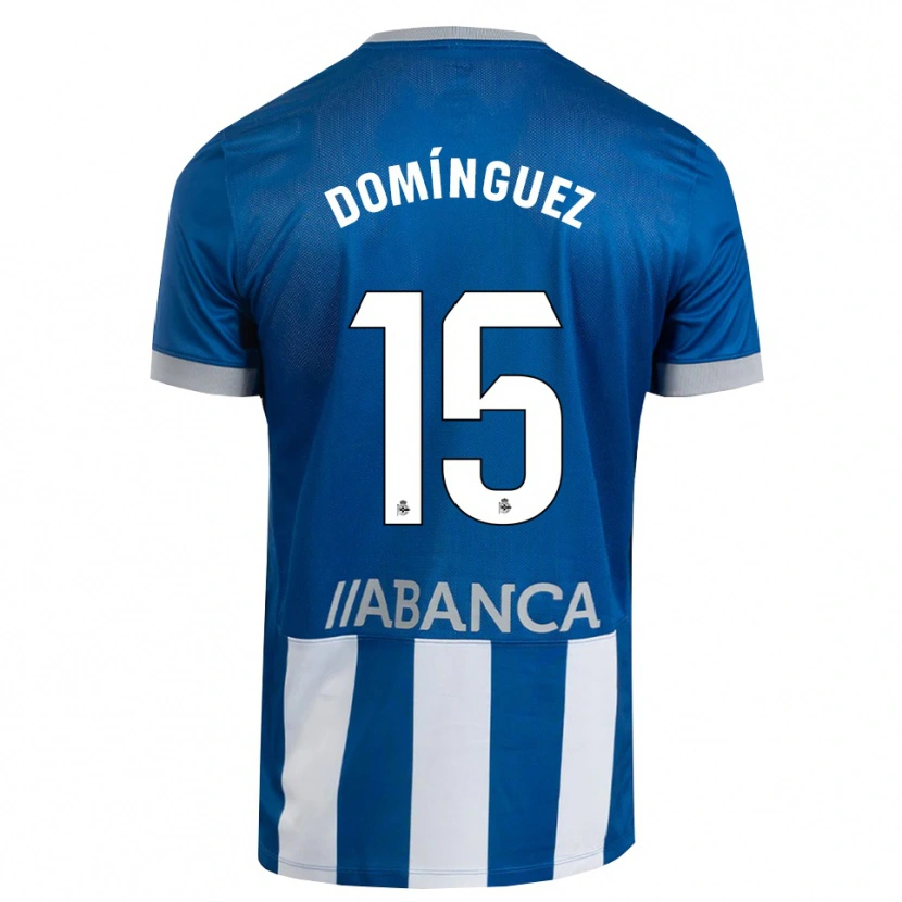 Danxen Mænd David Domínguez #15 Blå Grå Hvid Hjemmebane Spillertrøjer 2026/27 Trøje T-Shirt