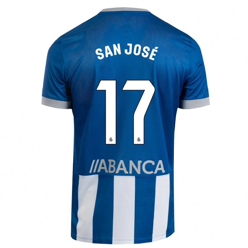 Danxen Mænd Koke San José #17 Blå Grå Hvid Hjemmebane Spillertrøjer 2026/27 Trøje T-Shirt