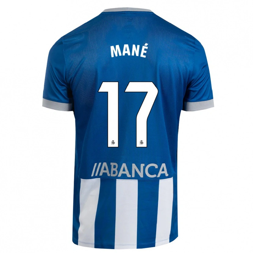 Danxen Mænd Alioune Mané #17 Blå Grå Hvid Hjemmebane Spillertrøjer 2026/27 Trøje T-Shirt