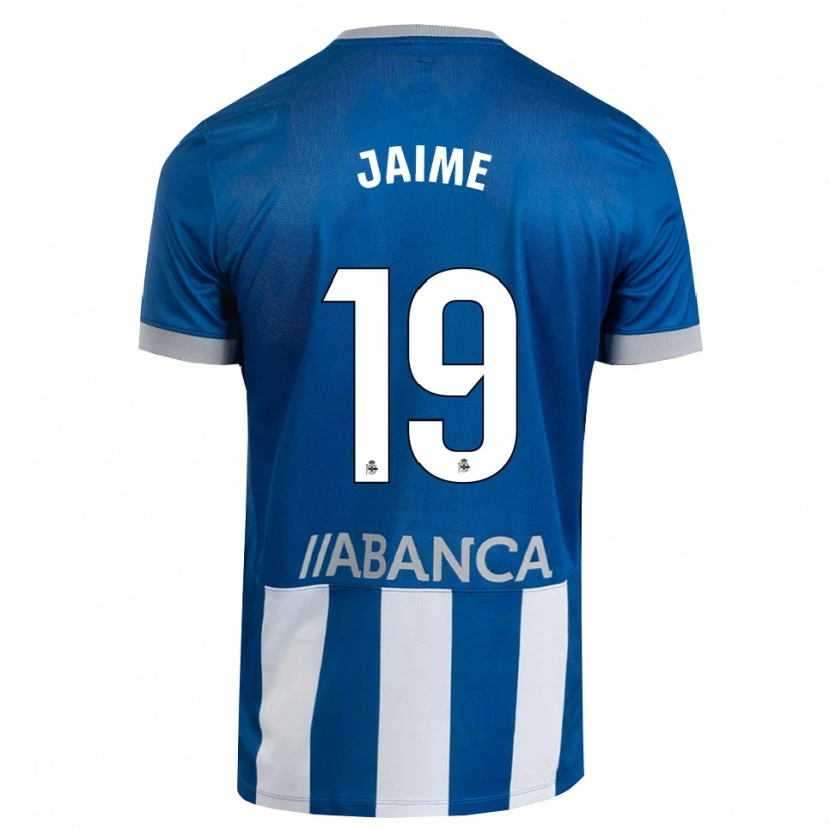 Danxen Mænd Jaime Sánchez #19 Blå Grå Hvid Hjemmebane Spillertrøjer 2026/27 Trøje T-Shirt