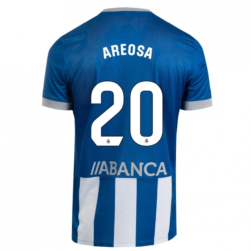 Danxen Mænd Héctor Areosa #20 Blå Grå Hvid Hjemmebane Spillertrøjer 2026/27 Trøje T-Shirt