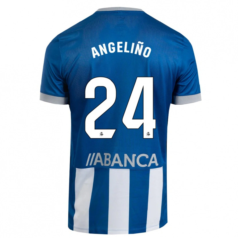 Danxen Mænd Angeliño #24 Blå Grå Hvid Hjemmebane Spillertrøjer 2026/27 Trøje T-Shirt