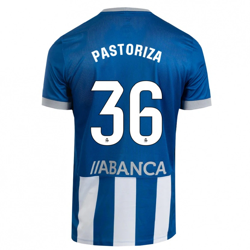 Danxen Mænd Guille Pastoriza #36 Blå Grå Hvid Hjemmebane Spillertrøjer 2026/27 Trøje T-Shirt