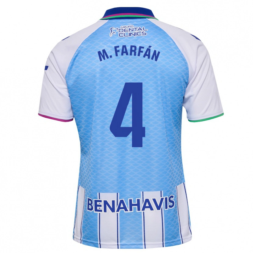 Danxen Mænd María Farfán #4 Dyb Himmelblå Hvid Hjemmebane Spillertrøjer 2026/27 Trøje T-Shirt