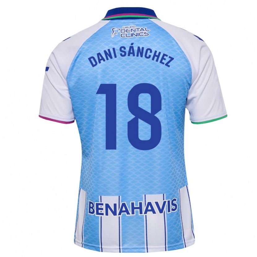 Danxen Mænd Dani Sánchez #18 Dyb Himmelblå Hvid Hjemmebane Spillertrøjer 2026/27 Trøje T-Shirt