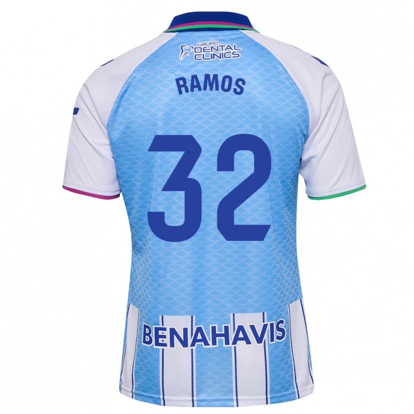 Danxen Mænd Salva Ramos #32 Dyb Himmelblå Hvid Hjemmebane Spillertrøjer 2026/27 Trøje T-Shirt