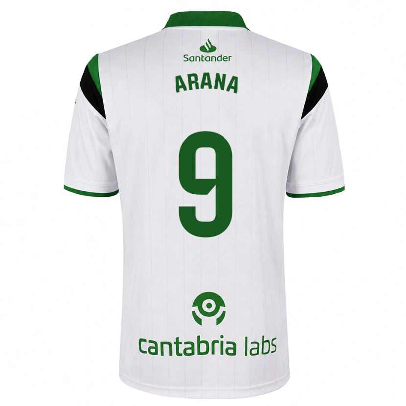 Danxen Mænd Juan Carlos Arana #9 Hvid Grøn Sort Hjemmebane Spillertrøjer 2026/27 Trøje T-Shirt
