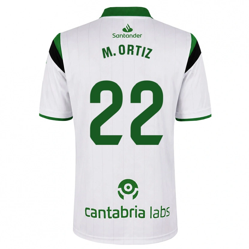 Danxen Mænd María Ortiz Heras #22 Hvid Grøn Sort Hjemmebane Spillertrøjer 2026/27 Trøje T-Shirt