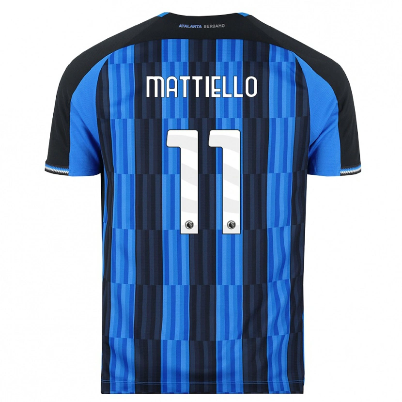 Danxen Mænd Federico Mattiello #11 Blå Sort Rød Hjemmebane Spillertrøjer 2026/27 Trøje T-Shirt