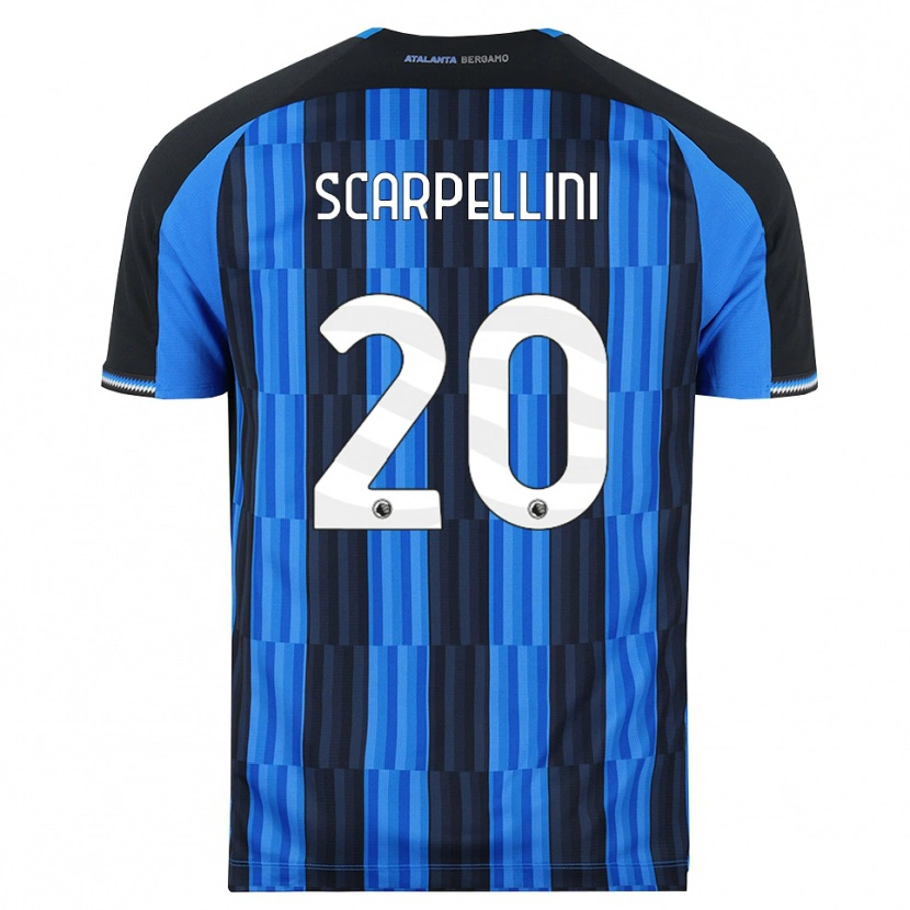 Danxen Mænd Andrea Scarpellini #20 Blå Sort Rød Hjemmebane Spillertrøjer 2026/27 Trøje T-Shirt