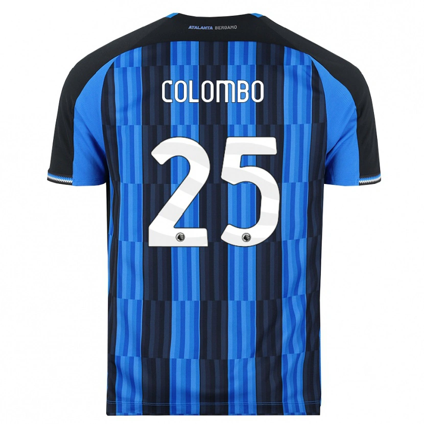 Danxen Mænd Matteo Colombo #25 Blå Sort Rød Hjemmebane Spillertrøjer 2026/27 Trøje T-Shirt