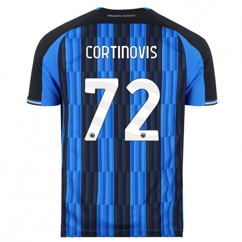 Danxen Mænd Alessandro Cortinovis #72 Blå Sort Rød Hjemmebane Spillertrøjer 2026/27 Trøje T-Shirt