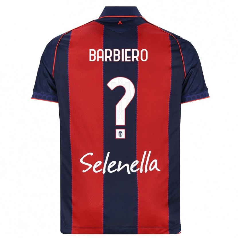 Danxen Mænd Andrea Barbiero #0 Kongelig Blå Rød Hvid Hjemmebane Spillertrøjer 2026/27 Trøje T-Shirt