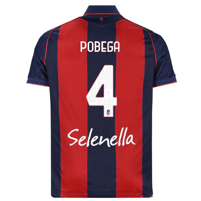 Danxen Mænd Tommaso Pobega #4 Kongelig Blå Rød Hvid Hjemmebane Spillertrøjer 2026/27 Trøje T-Shirt