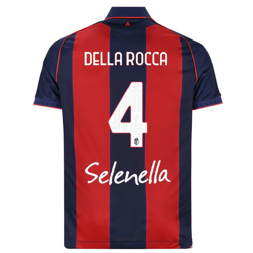 Danxen Mænd Manuel Della Rocca #4 Kongelig Blå Rød Hvid Hjemmebane Spillertrøjer 2026/27 Trøje T-Shirt