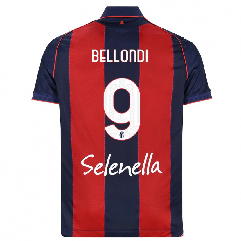 Danxen Mænd Nicolò Bellondi #9 Kongelig Blå Rød Hvid Hjemmebane Spillertrøjer 2026/27 Trøje T-Shirt