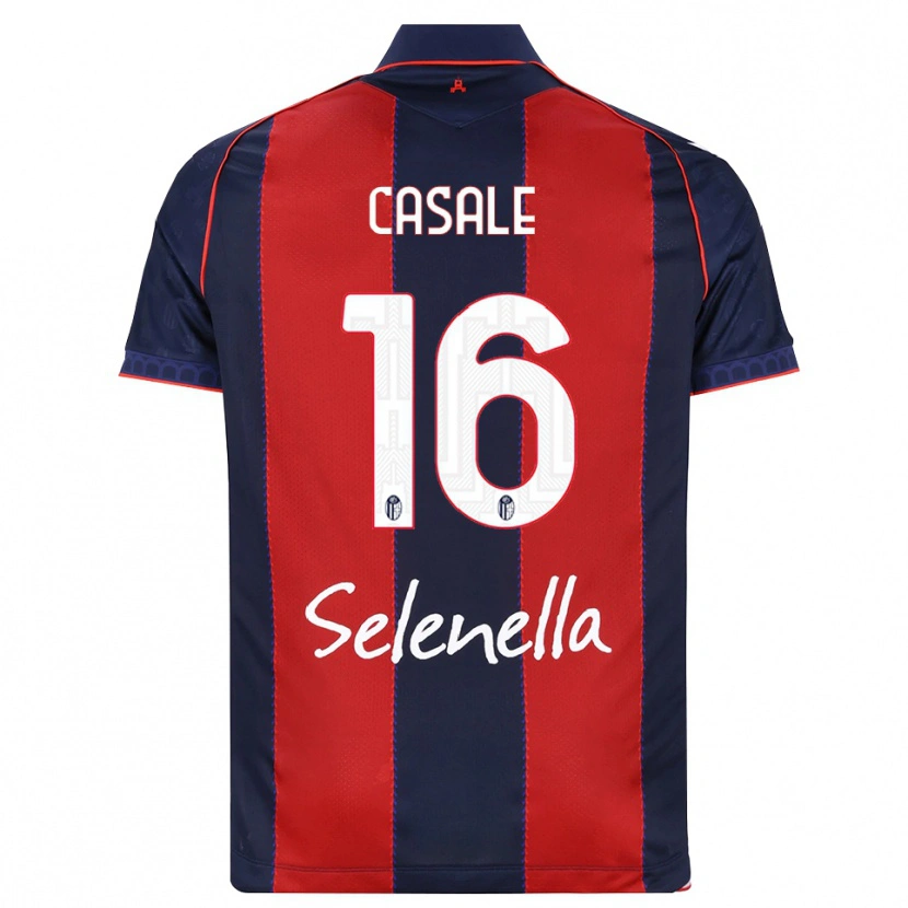 Danxen Mænd Nicolò Casale #16 Kongelig Blå Rød Hvid Hjemmebane Spillertrøjer 2026/27 Trøje T-Shirt