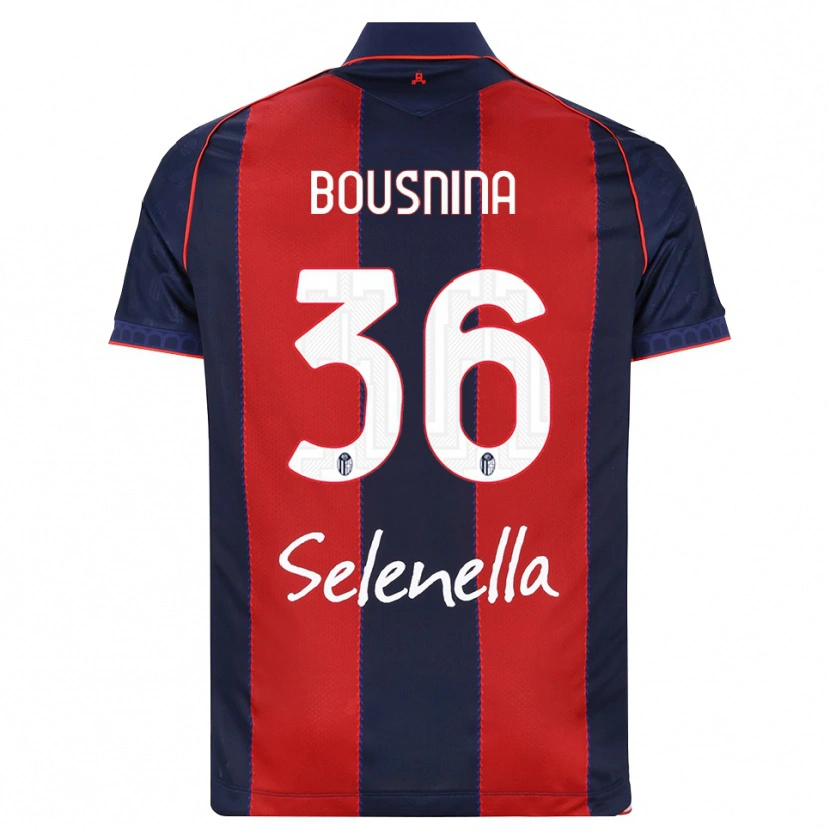 Danxen Mænd Farès Bousnina #36 Kongelig Blå Rød Hvid Hjemmebane Spillertrøjer 2026/27 Trøje T-Shirt