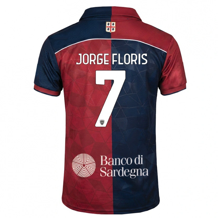 Danxen Mænd Nicolò Jorge Floris #7 Bordeaux Kongelig Blå Hjemmebane Spillertrøjer 2026/27 Trøje T-Shirt