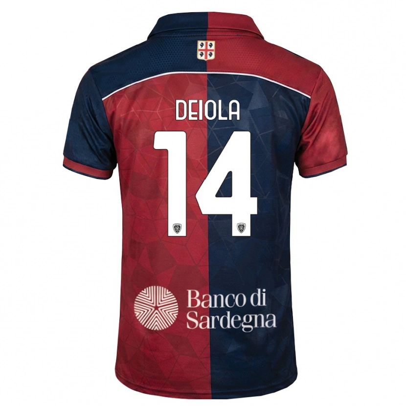 Danxen Mænd Alessandro Deiola #14 Bordeaux Kongelig Blå Hjemmebane Spillertrøjer 2026/27 Trøje T-Shirt